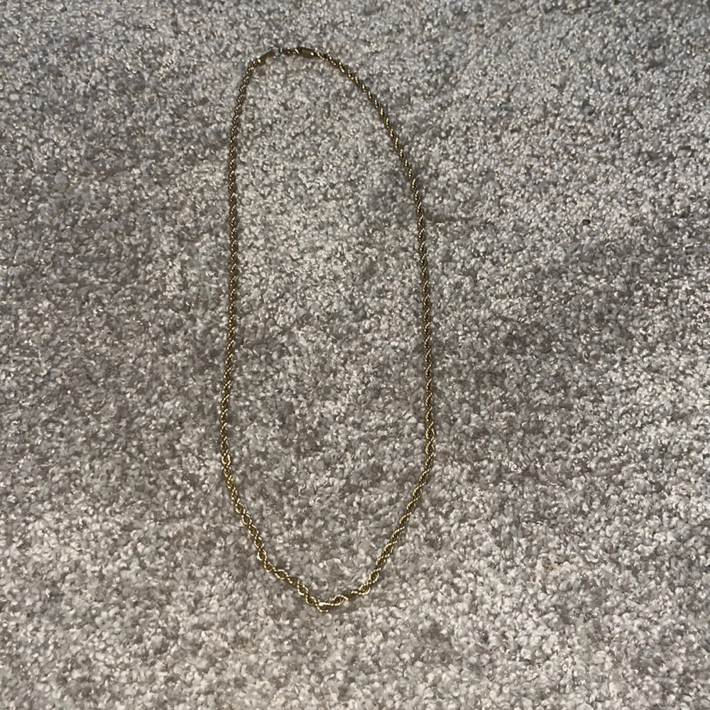 18 inch gold plated rope chain